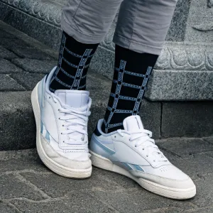 KWADRON - TATTOO BLACK SOCKS - Größe 36-40