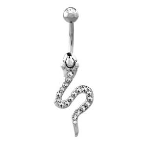 SNAKE – NAVELPIERCING / BAUCHNADEL (SILBER)