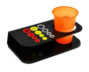 STAND FÜR FARBKAPPEN UND GLÄSER - PLEXI SCHWARZ